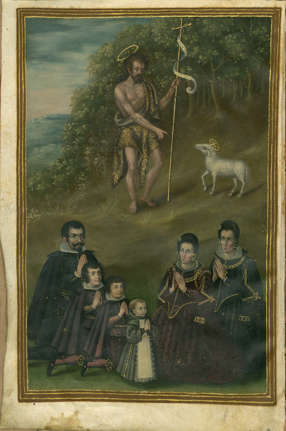 Full-page illumination from Carta Executoria de hidalguia de sangre a pedimento de Don Juan de Mansilla como curador de Doña Francisca de Mansilla, hija de Baltasar de Mansilla, vecinos de la villa de Aranda de Duero. Valladolid, 1636 Parchment, 93 fols. Fol. 2r