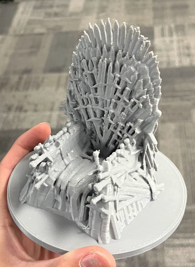 3D printed throne