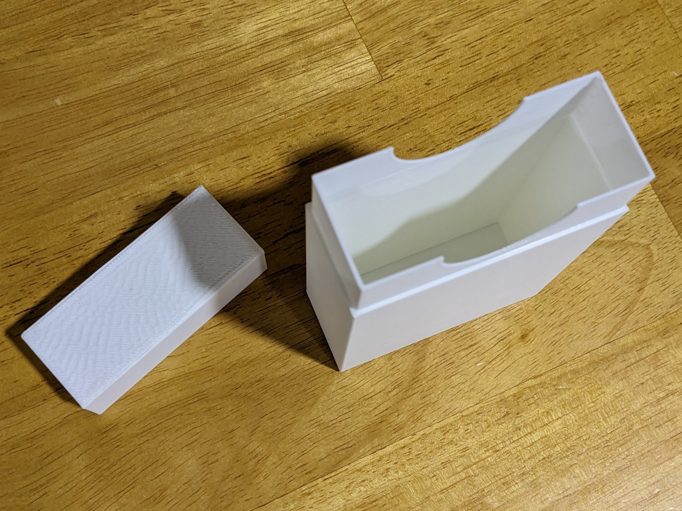 3d printed white gaming card box 