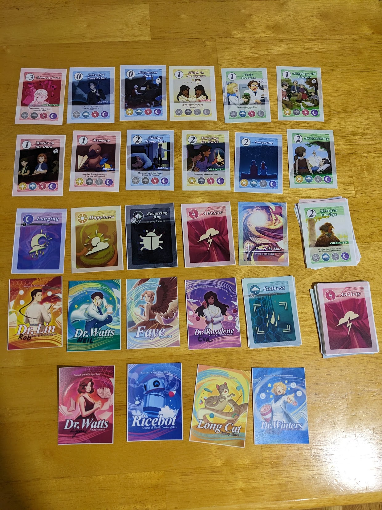 Printed card game (paper) and controller stick locks