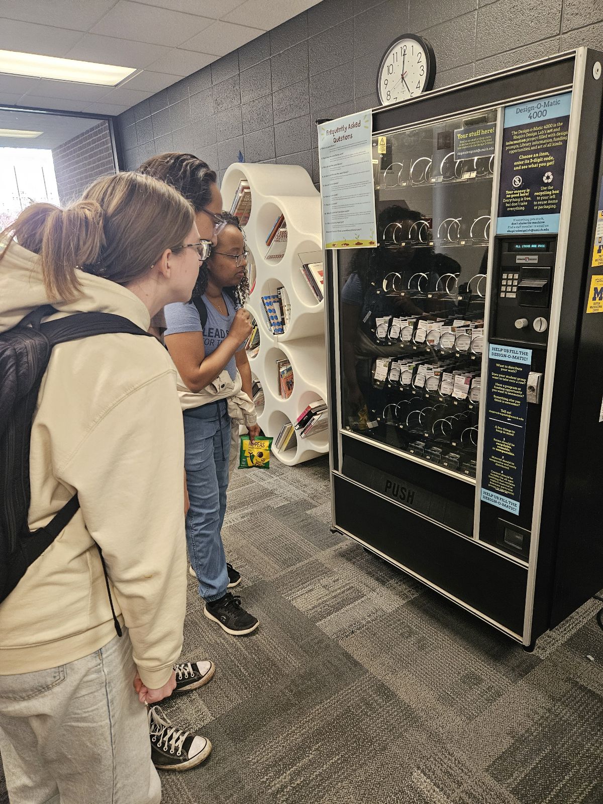 The Design O' Matic houses the U-M Seed Library which is free to all