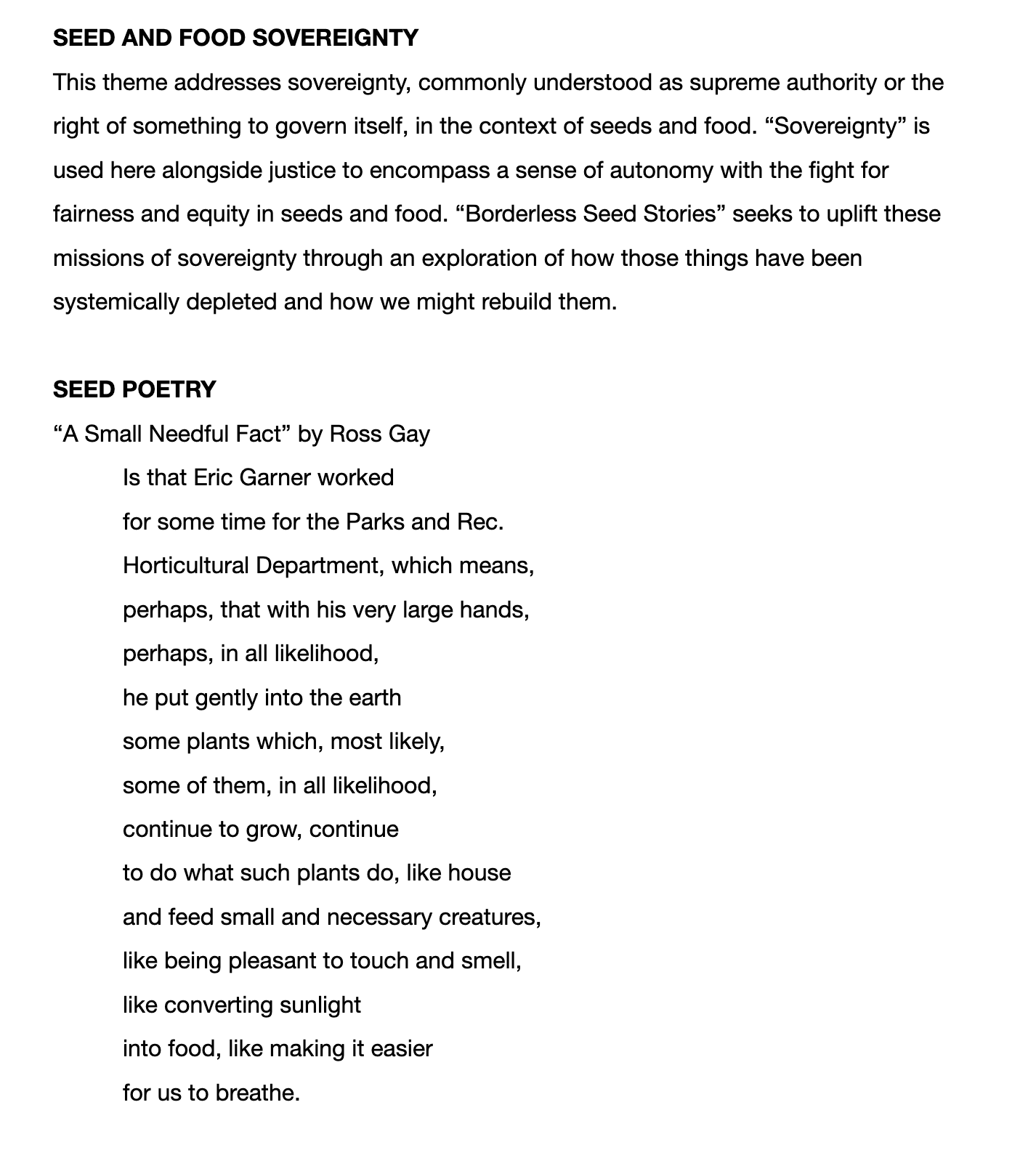 Some text including a short introduction and a poem.