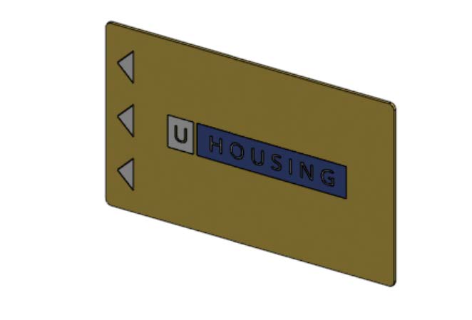 3d rendered image of M housing card