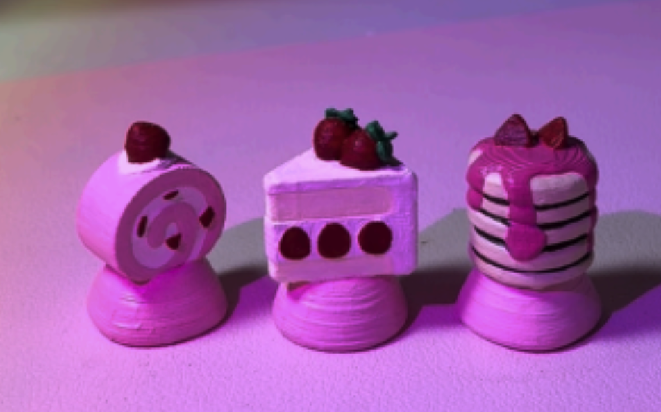 Cake keycaps front view