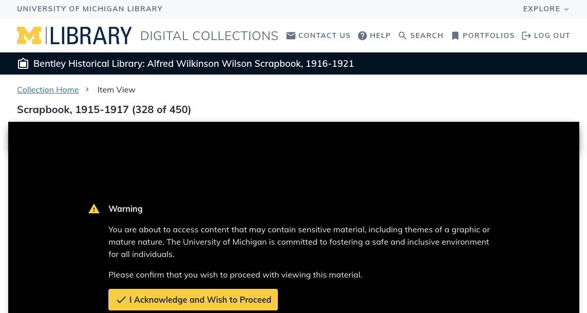Screening mechanism in place for identified objectionable content.