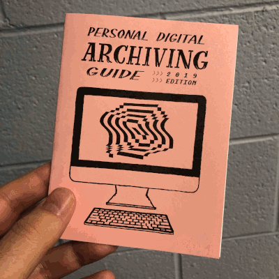 An animated gif showing the inside pages of the Personal Digital Archiving Guide