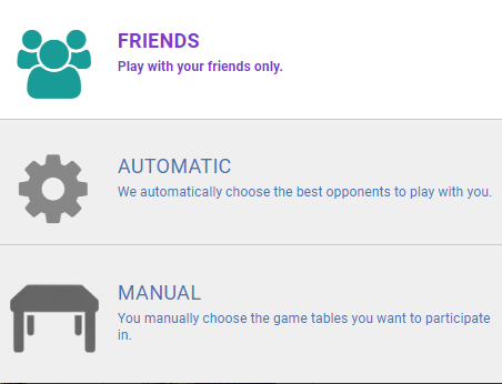 Friends or random player options