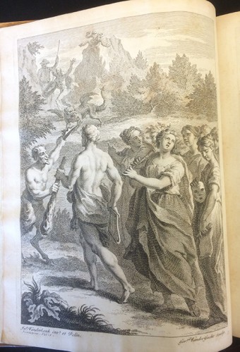 Frontispiece. Miguel de Cervantes. Vida y hechos del ingenioso don Quixote de la Mancha (Londres: J. y R. Tonson, 1738)