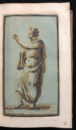 Color woodcut from four blocks, in the chiaroscuro technique, from Jean Michel Papillon. Traité historique et pratique de la Gravure en bois. 2 vols. (Pierre Guillaume Simon, 1766)