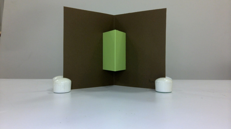 view of folded paper for parallel-fold pop-up structure