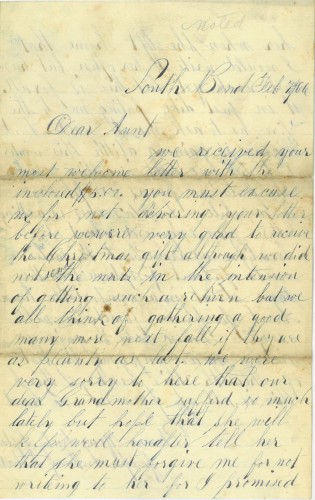 Page 1 of a letter by Joseph Labadie
