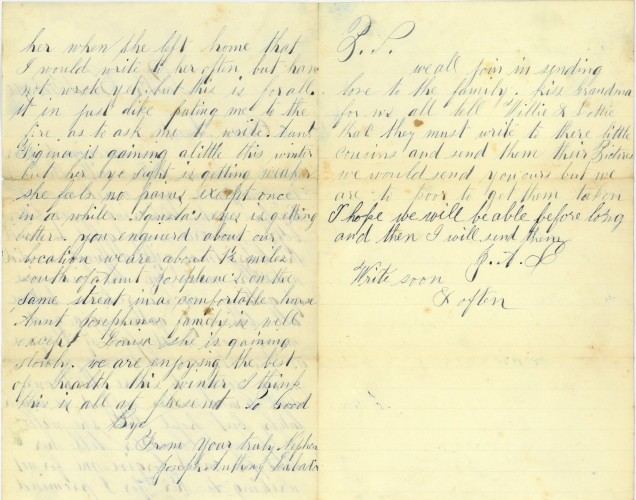 Pages 2-3 of letter from Joseph Labadie.