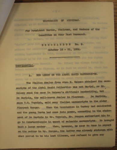 View of typed document