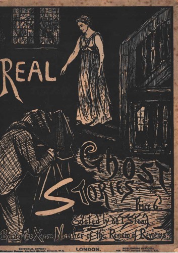 front cover  of Real Ghost Stories, featuring an illustration of a photographer trying to capture a spirit on film