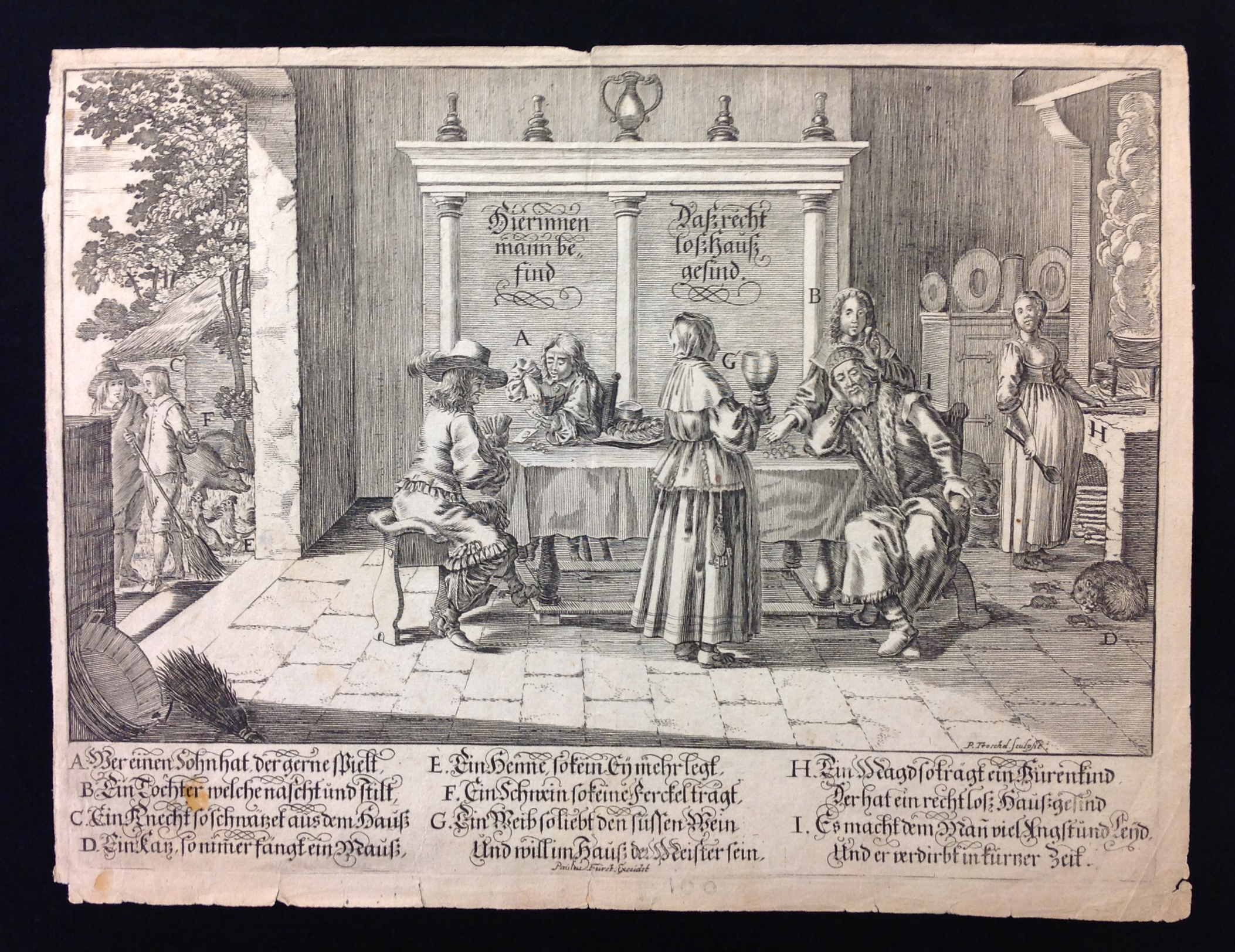 Peter Tröschel (1615-1680). Hierinnen mann befind dass recht loss Haussgesind. [Nuremberg:] Paulus Fürst, [ca. 1659].