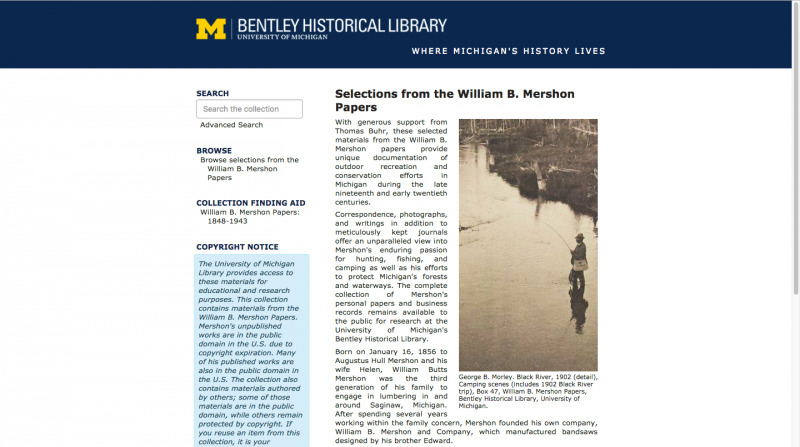 Collection image of Digitized Selections from the William B. Mershon Papers, 1848-1943
