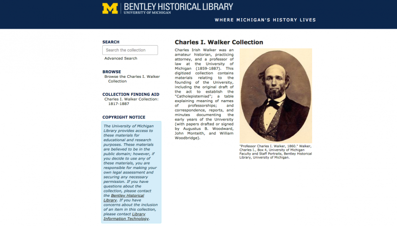 Collection image of Digitized Selections from the Charles I. Walker Collection, 1817-1887 