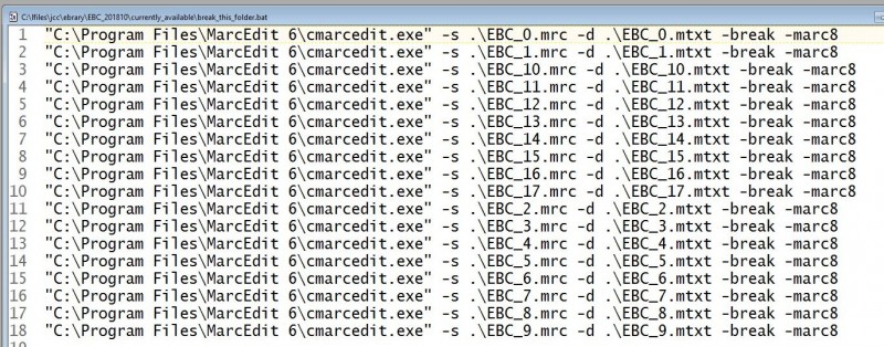 command-line Marcbreaker as batch file