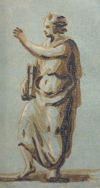 Detail of Color woodcut from four blocks, in the chiaroscuro technique, from Jean Michel Papillon. Traité historique et pratique de la Gravure en bois. 2 vols. (Pierre Guillaume Simon, 1766)