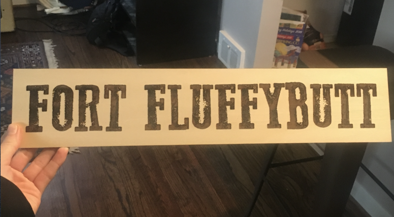 Finished Sign