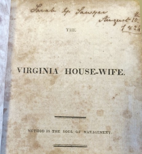 The Virginia House-wife title page