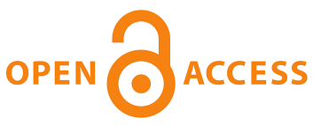 Official logo for Open Access ("open access is written in orange letter with an open lock picture in between the words)