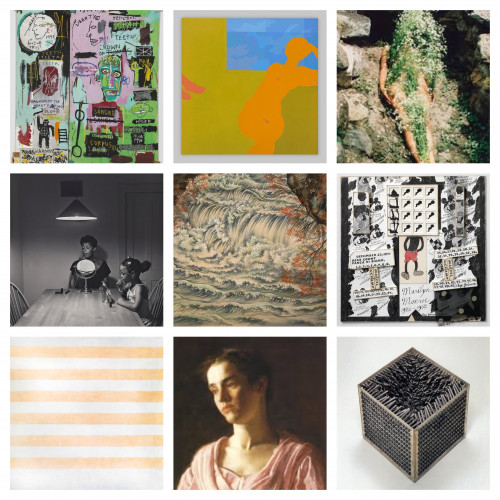 Collage of nine artworks