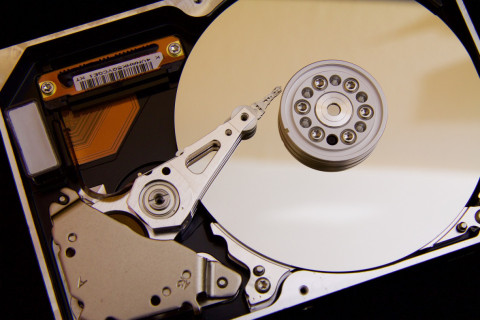 Insides of hard drive