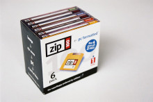 Box of Zip disks 