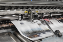 newspapers being printed 