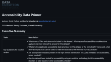 Accessibility Data Primer screenshot