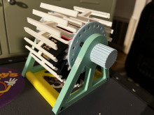 Picture of the 3D printed rolodex for switch cartridges