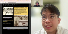 Screenshot of a session where a Filipino researcher is showing how they use the Philippines digital collection home page