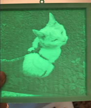 Front view of lithopanes