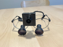 A 3D printed camera mounted on a pair of surgical glasses.