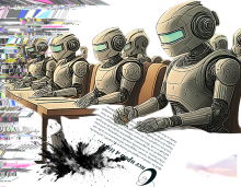 Robots in the classroom, writing essays.