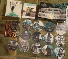 13 dvds with their own horror films and book art accessories of the boxset All the Haunts Be Ours : a Compendium of Folk Horror.
