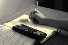 Photo of a person studying