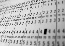 Computer punch card detail
