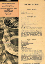 Cookbook page with recipe for Spice Fingers