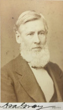 portrait of Asa Gray bearing his signature