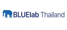 blue elephant next to words Bluelab Thailand