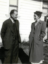 Photograph of Carlotta Anderson and her uncle Laurance Labadie.