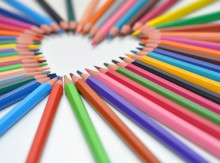 Image of many colored pencils
