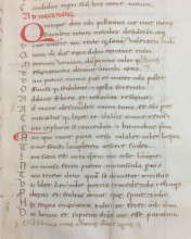 Folio 16r from Mich. Ms. 160. Horace (65-8 BC). Ars Poetica & Epistulae. Parchment. Italy. 15th c. Examples of additions and corrections, very probably added  by the scribe who copied this manuscript