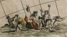 Image of hand-colored illustration on rare map