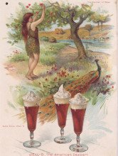 Image of Eve picking an apple from a Jell-O advertisement