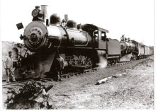 Engines of the Hancock and Calumet Railroad in the Copper Country. Note that cow catchers have become permanently installed snow plows.