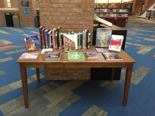 Picture of the theme table at the Art, Architecture and Engineering Library
