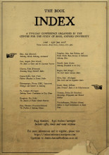 Program poster for the Book Index conference